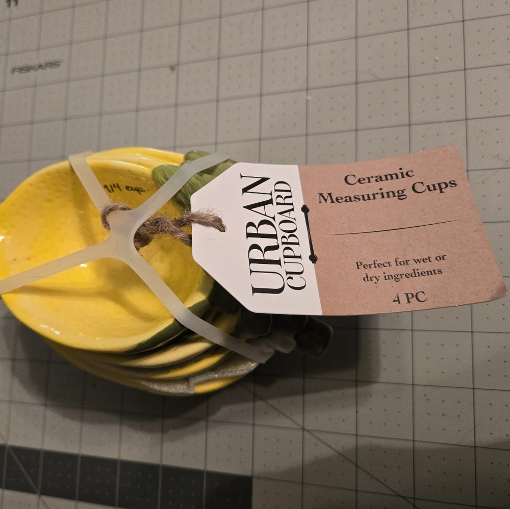Lemon Halves Ceramic Measuring Cups by Urban Cupboard Set of 4